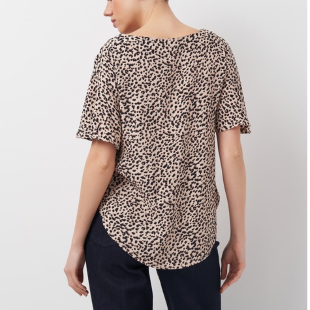 H&M Beige and Black‎ Patterned Short Sleeve Top - Picture 3 of 9